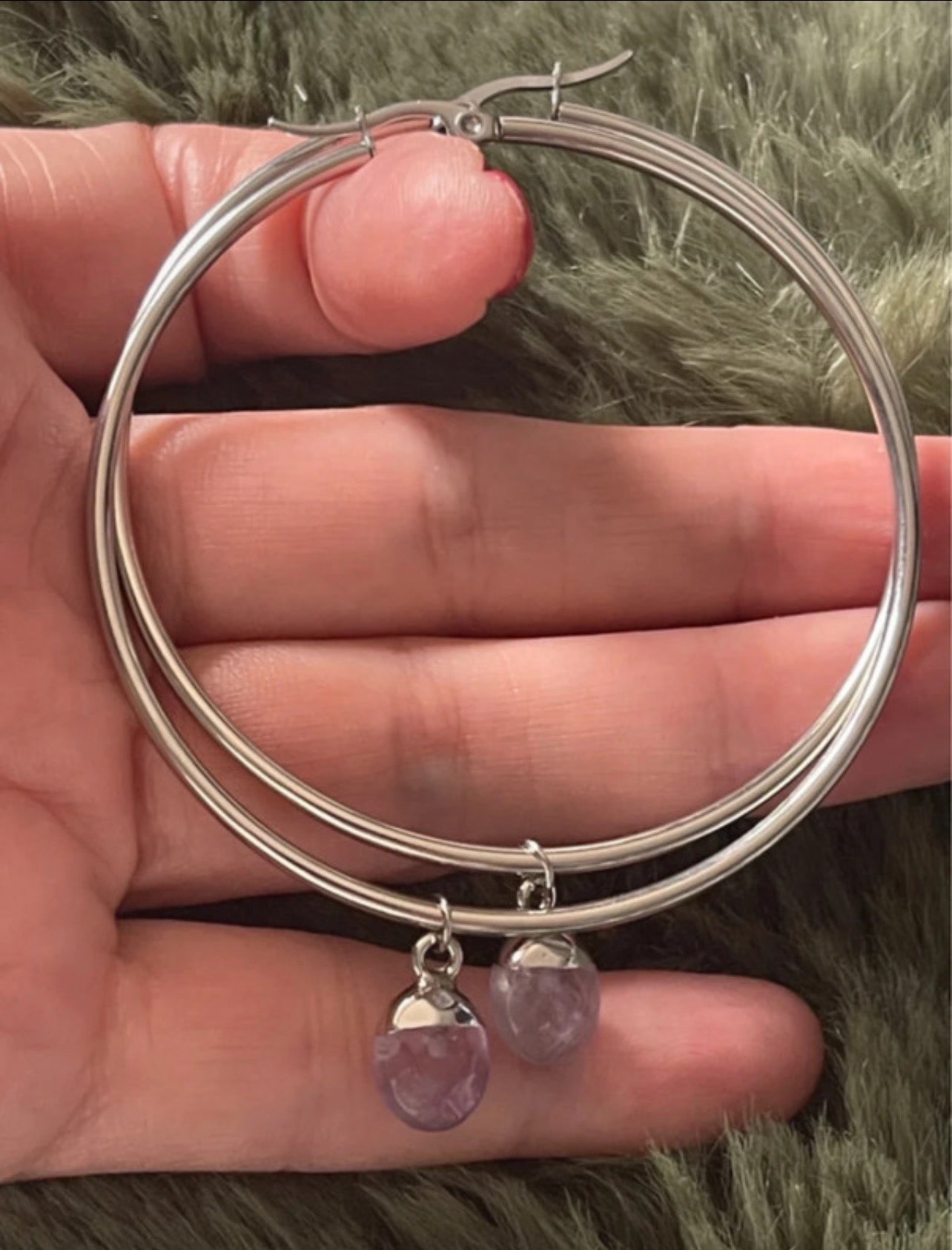 Violet Horizon Hoops | Amethyst