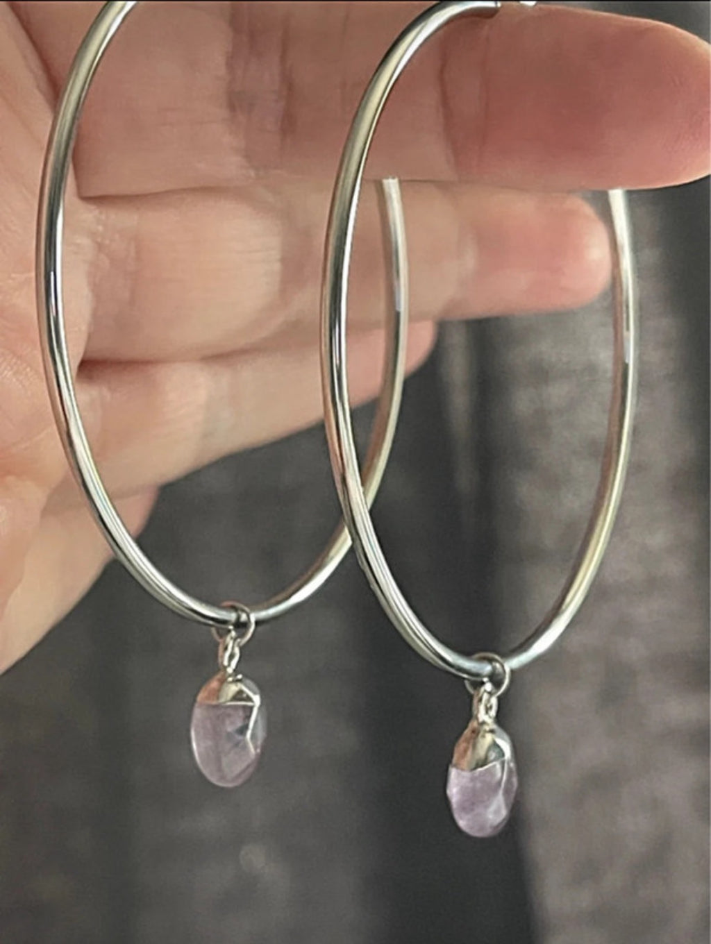 Violet Horizon Hoops | Amethyst
