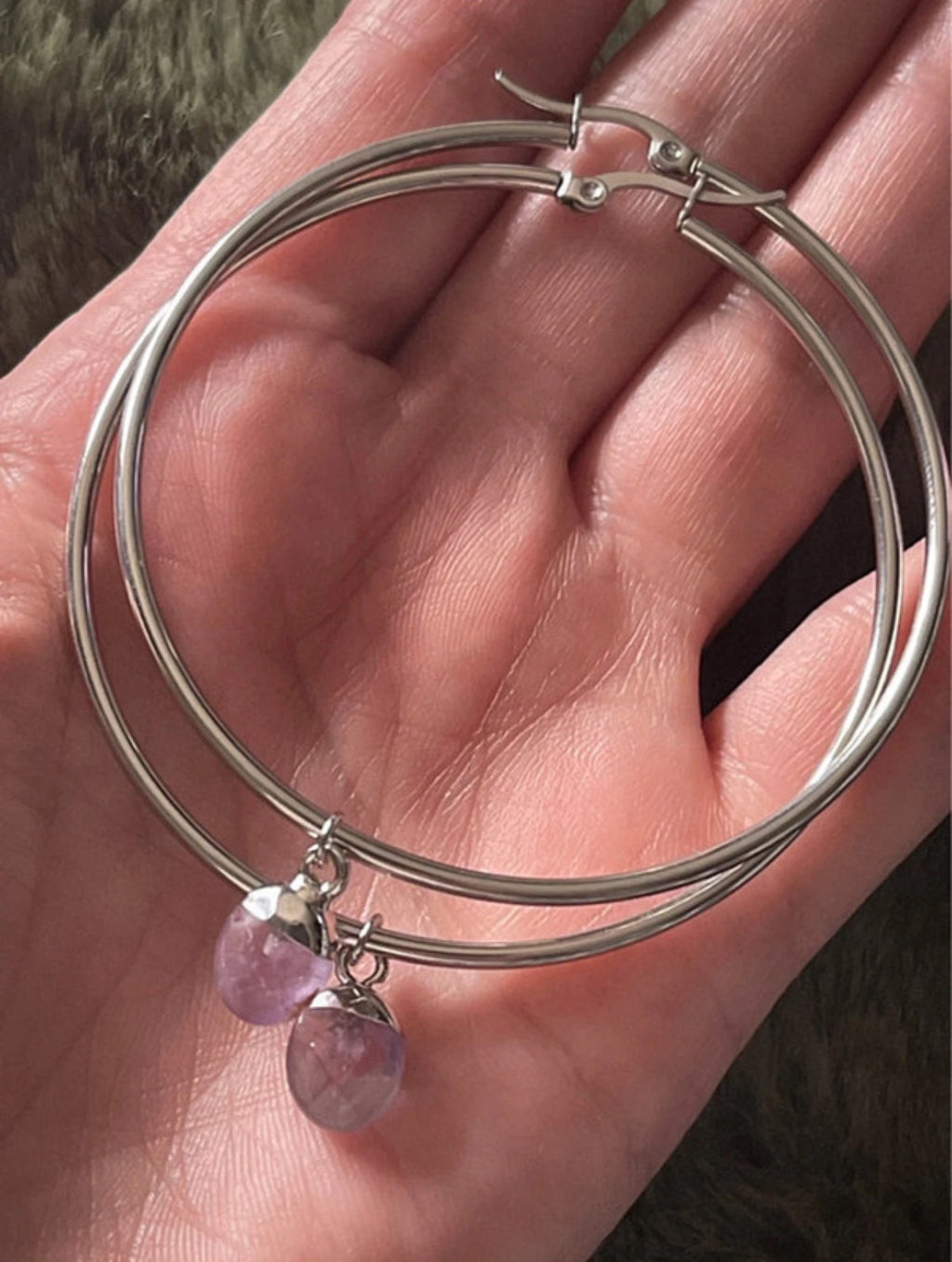 Violet Horizon Hoops | Amethyst