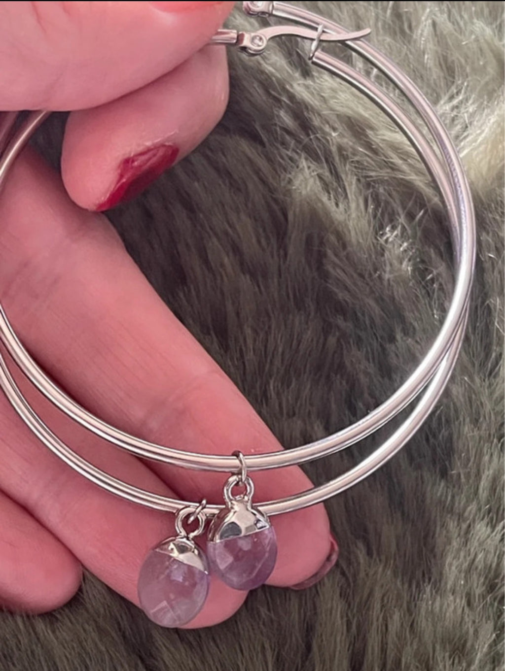 Violet Horizon Hoops | Amethyst