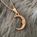 Midnight Moon | Gold Pendant