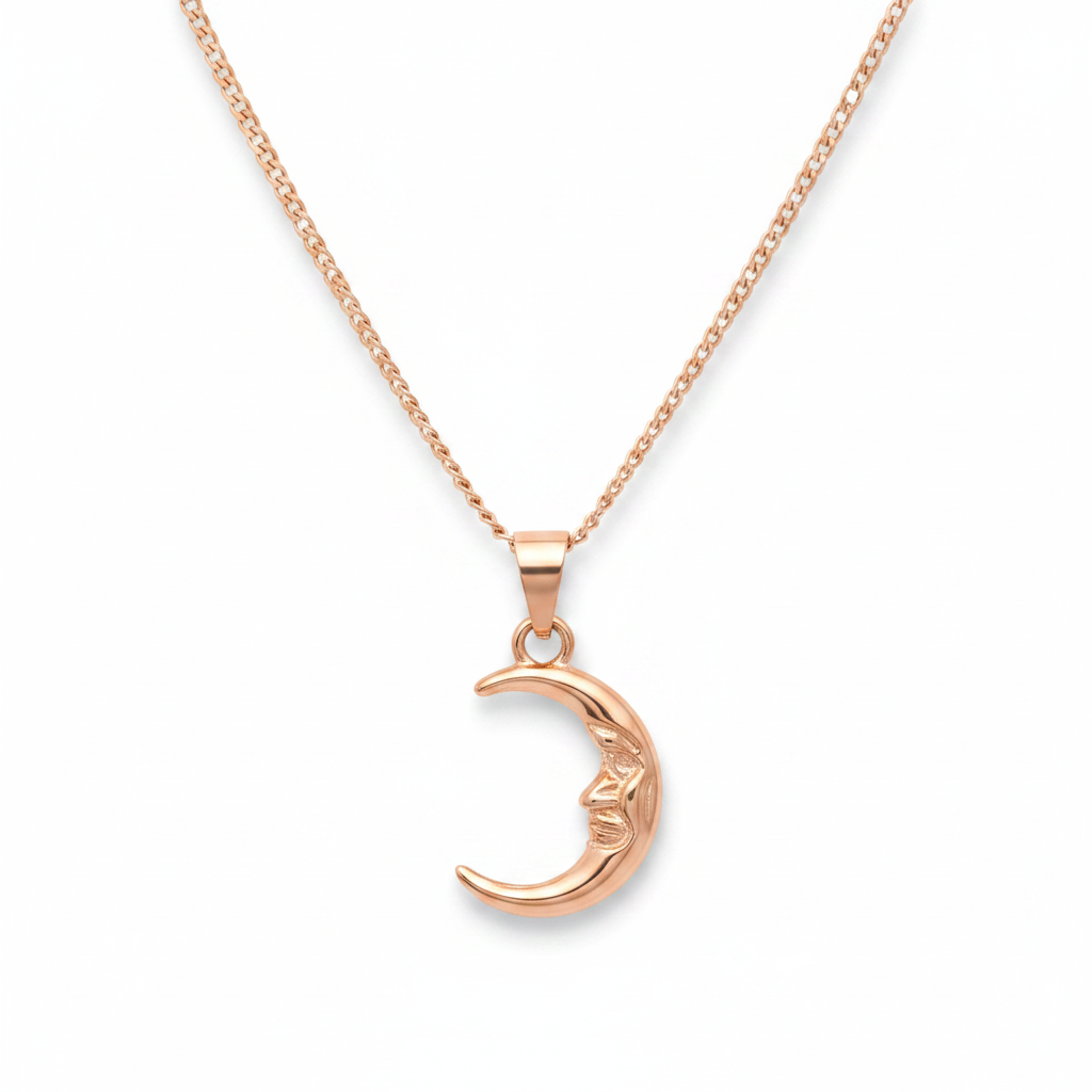 Midnight Moon | Gold Pendant