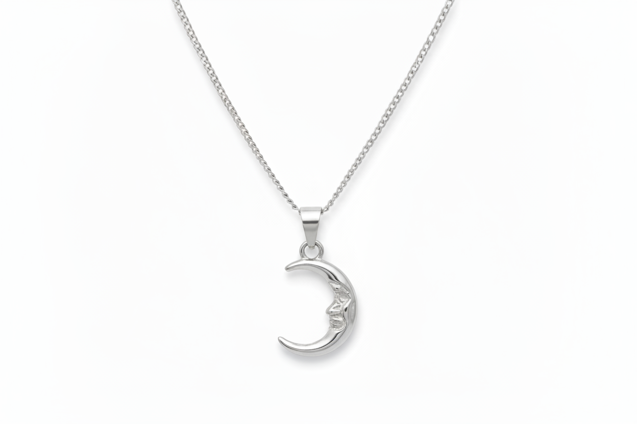 Midnight Moon | Silver Pendant