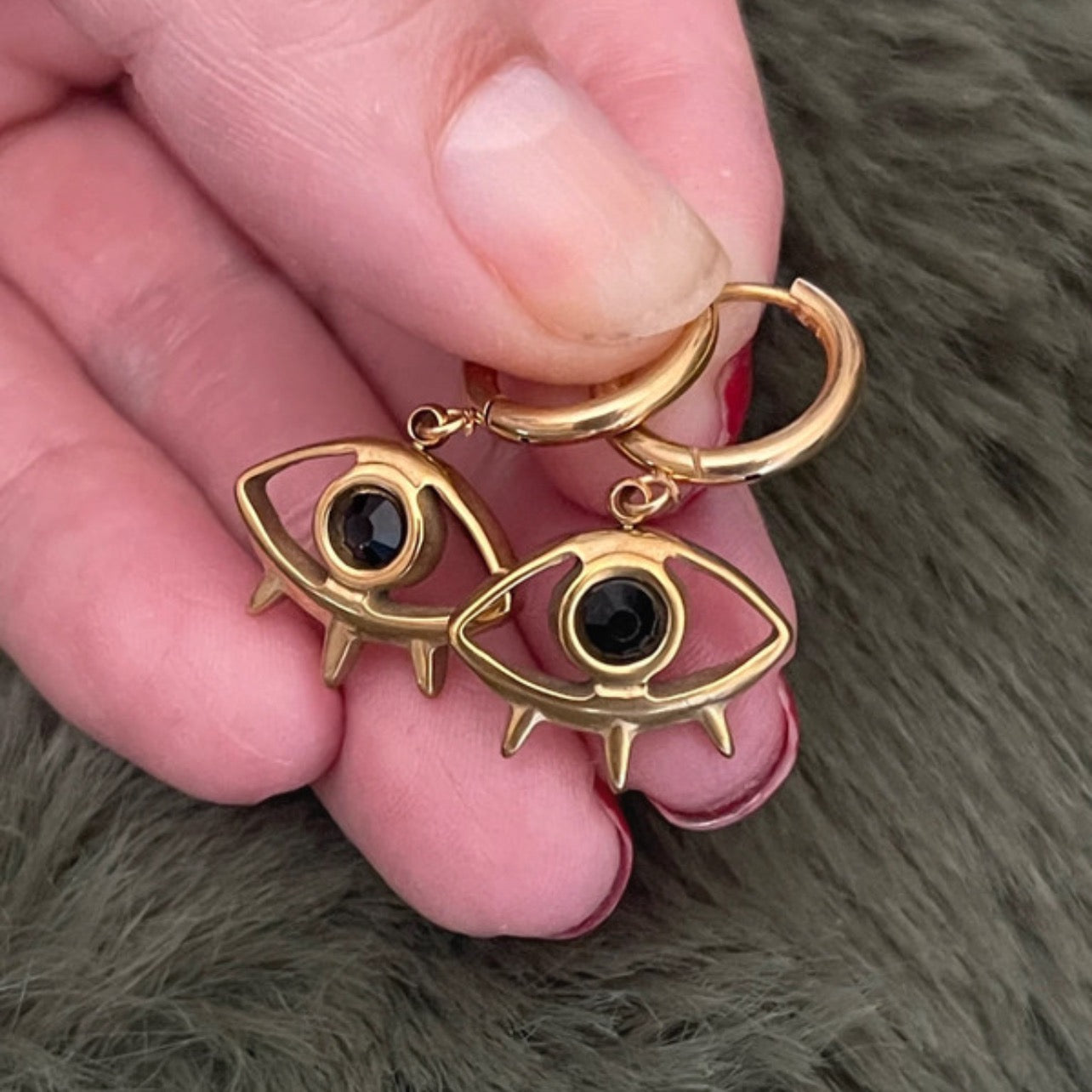Void Eye Hoops | Gold
