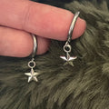 Silver Stella Mini Hoops