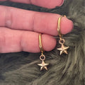 Gold Stella Mini Hoops