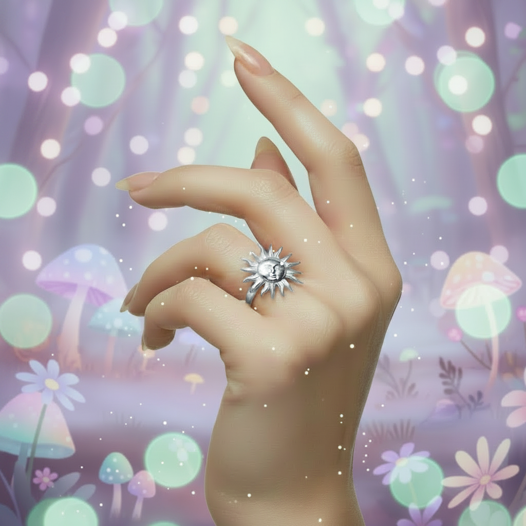 Solis Face Ring | Silver
