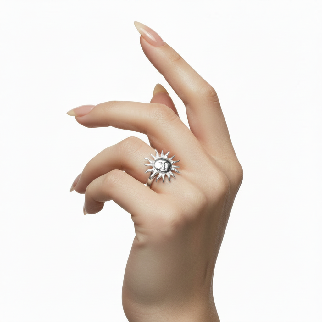 Solis Face Ring | Gold
