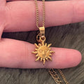 Celestial Sol Pendant Necklace | Gold