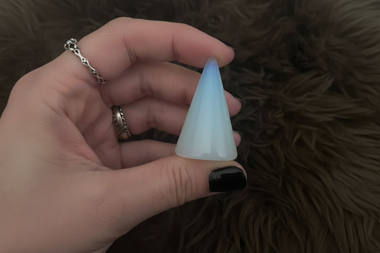 Luminous Opaline Ring Holder