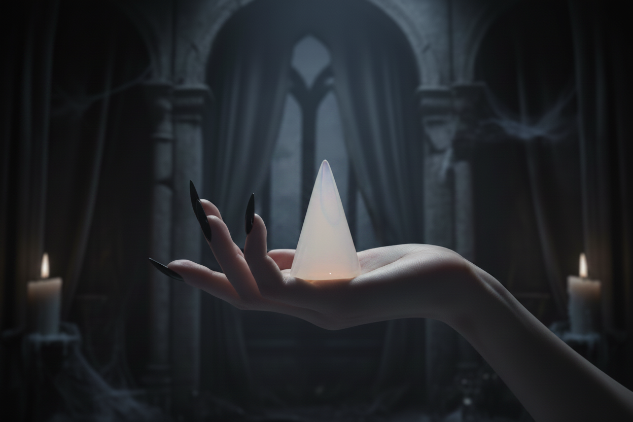 Luminous Opaline Ring Holder