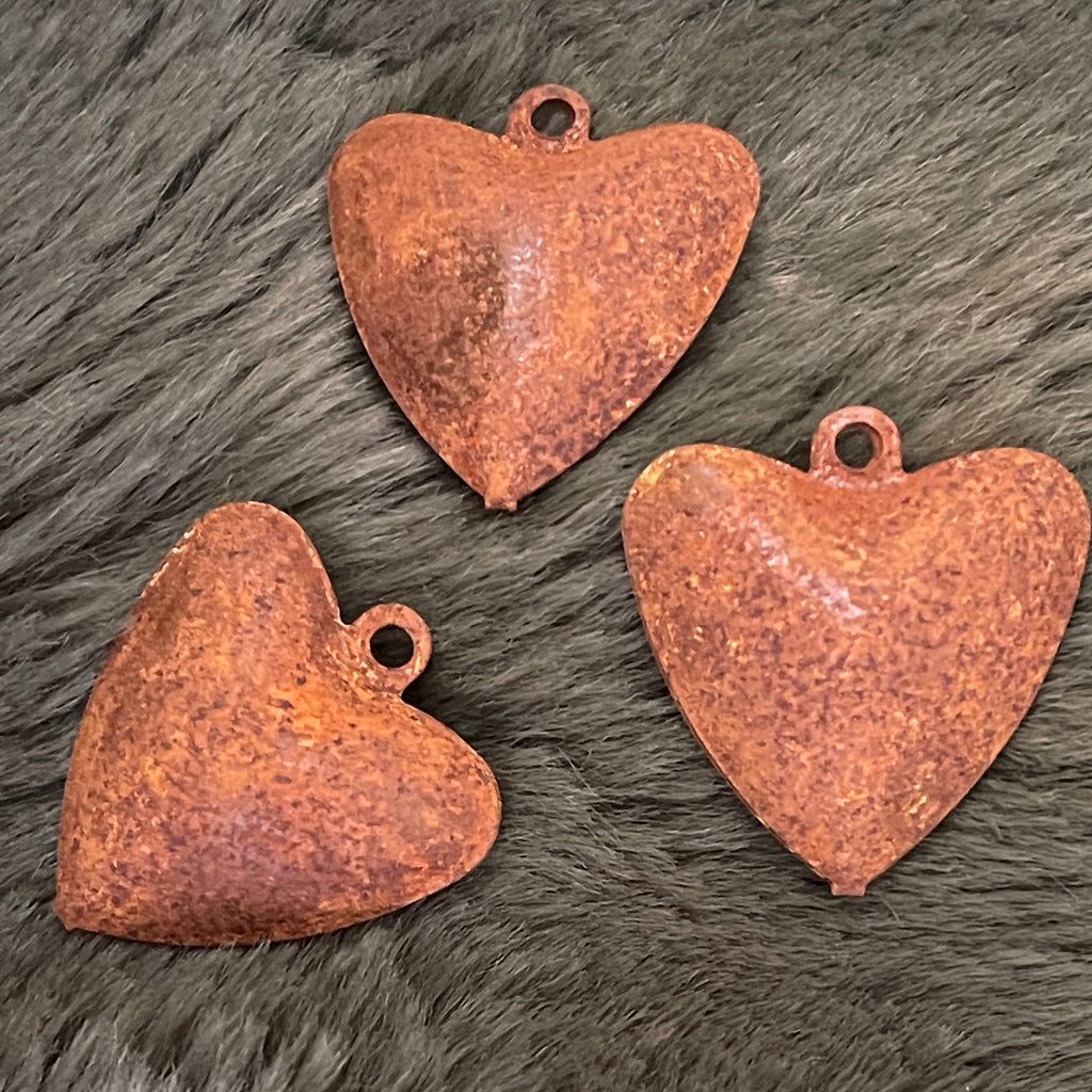 Large Rustic Heart Bell Hanging Talisman