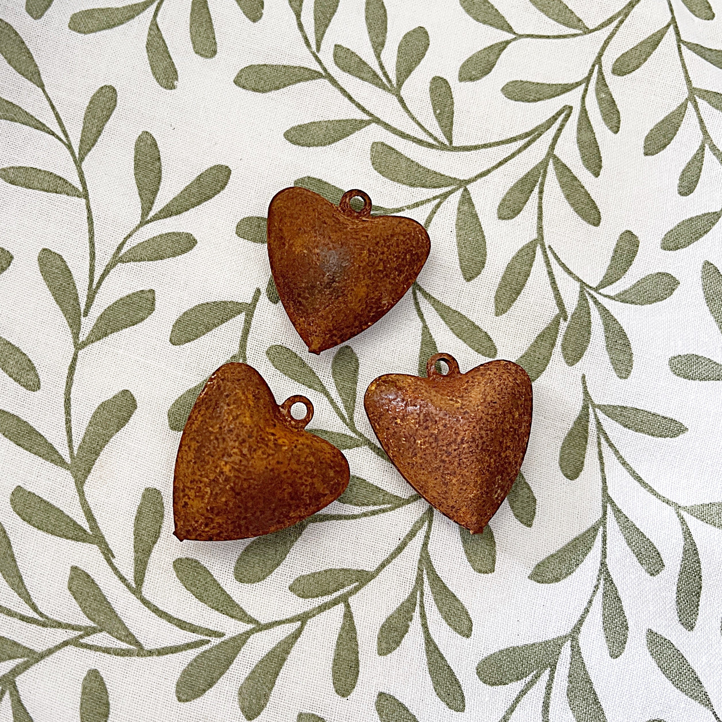 Small Rustic Heart Bell Hanging Talisman