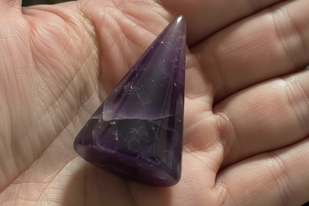 Amethyst Quartz Crystal Ring Holder